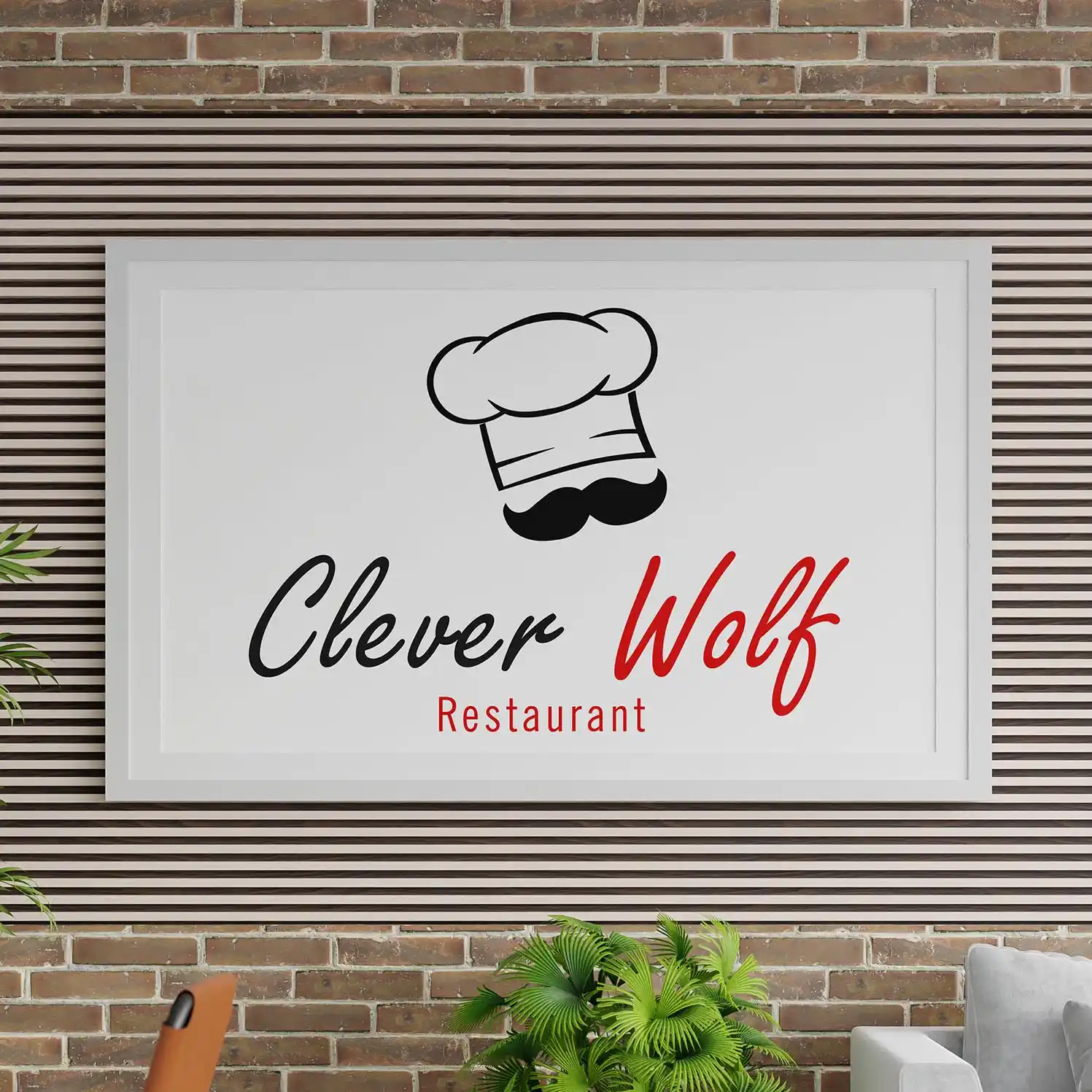 Clever wolf logo design